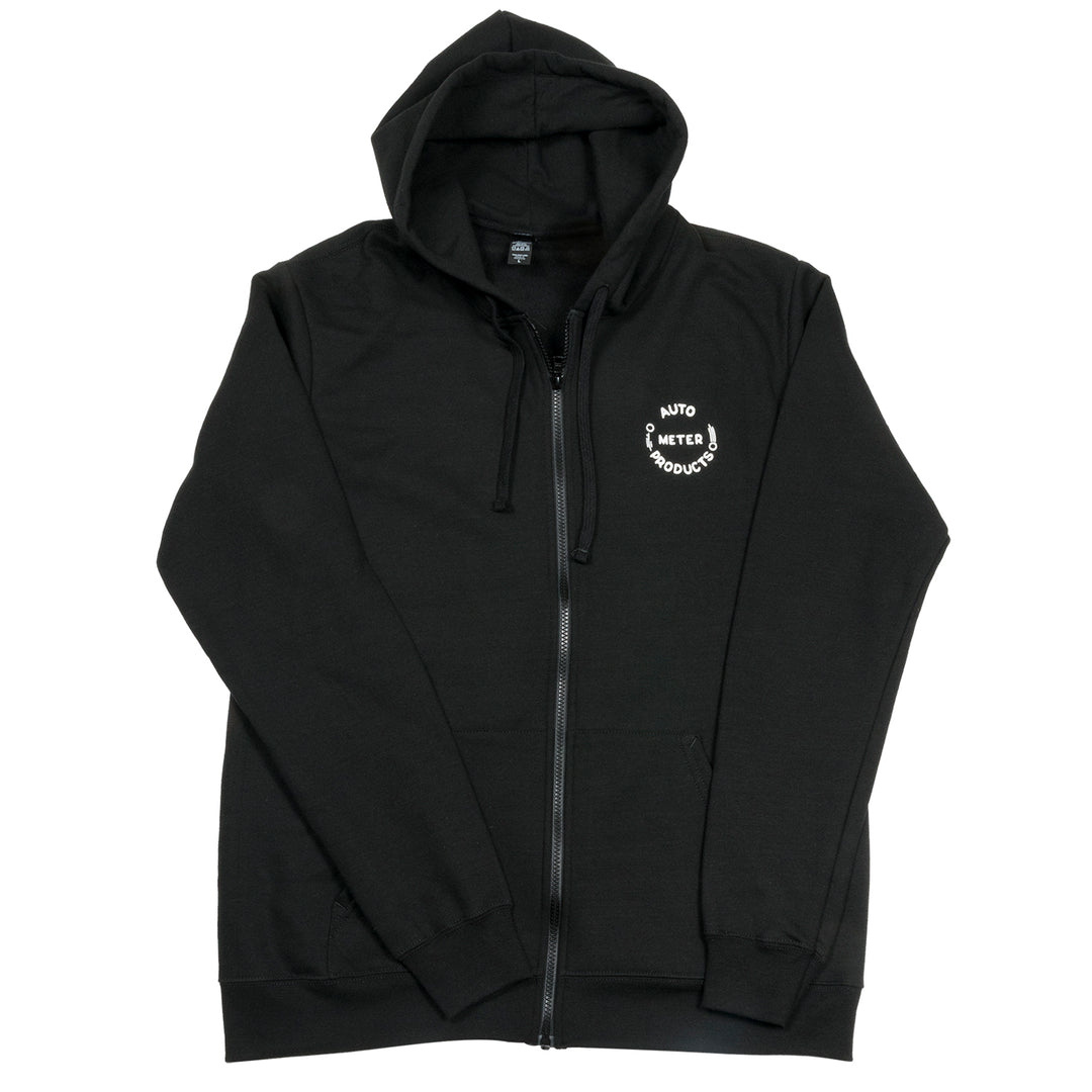 ZIP HOODIE ADULT LARGE BLACK VINTAGE