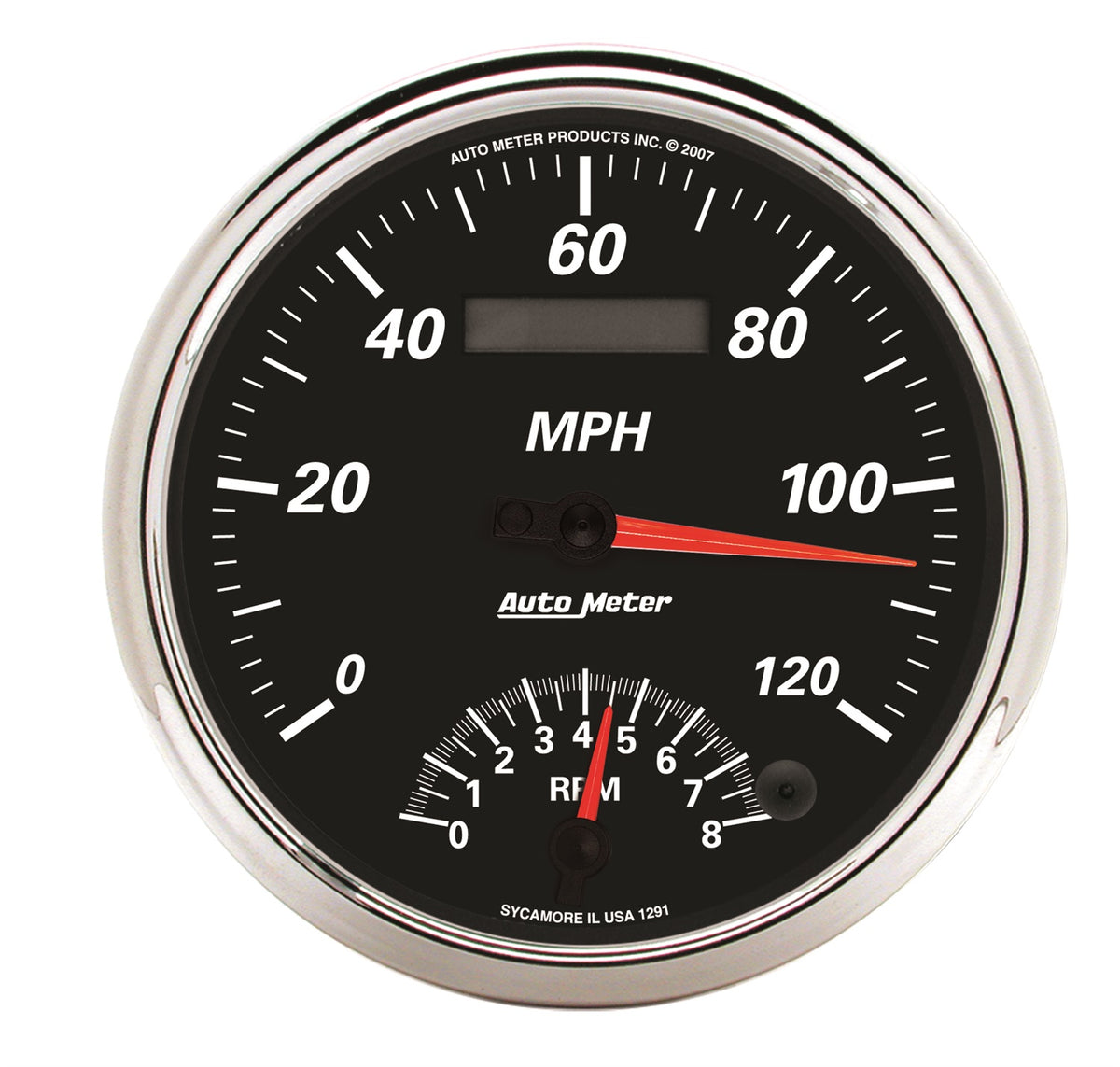 5 In. TACHOMETER/SPEEDOMETER COMBO 8K RPM/120 MPH DESIGNER BLACK II ...