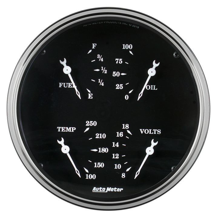 5 In. QUAD GAUGE 240-33 O OLD TYME BLACK