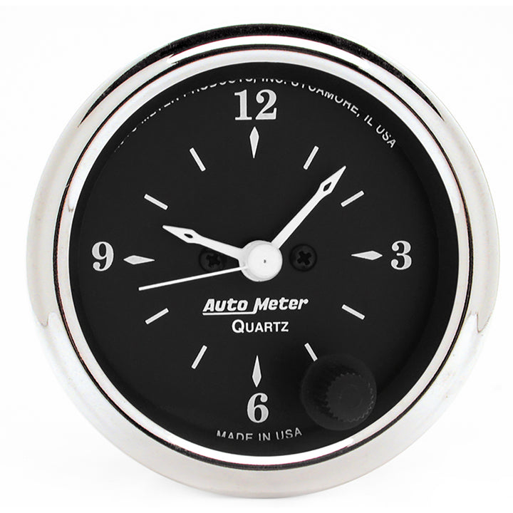 2-1/16 In. CLOCK 12 HOUR OLD TYME BLACK