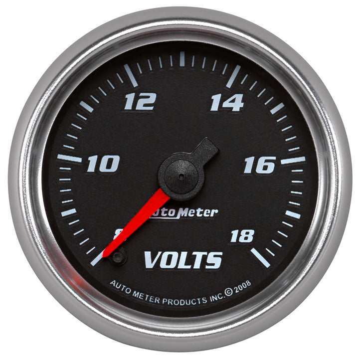 2-1/16 In. VOLTMETER 8-18V BLACK PRO-CYCLE