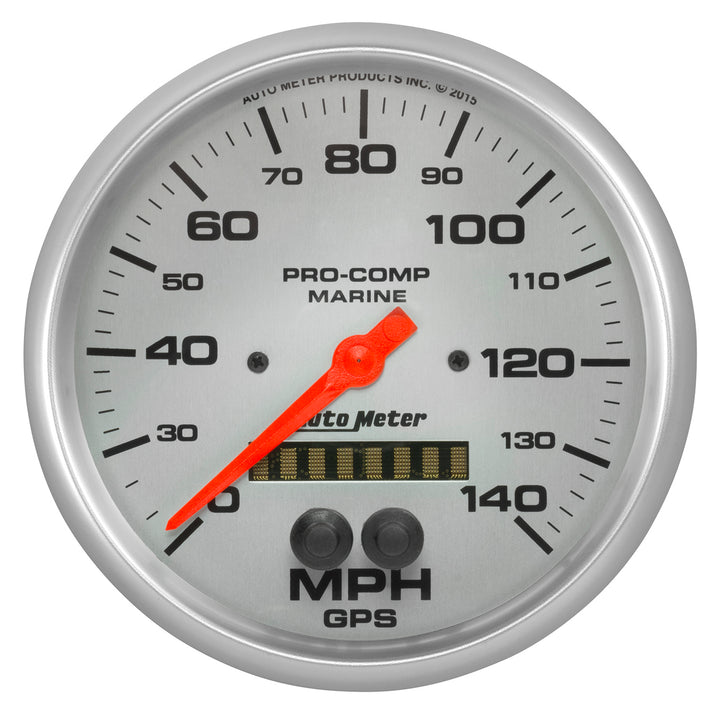 5 In. GPS SPEEDOMETER 0-140 MPH MARINE SILVER ULTRA-LITE