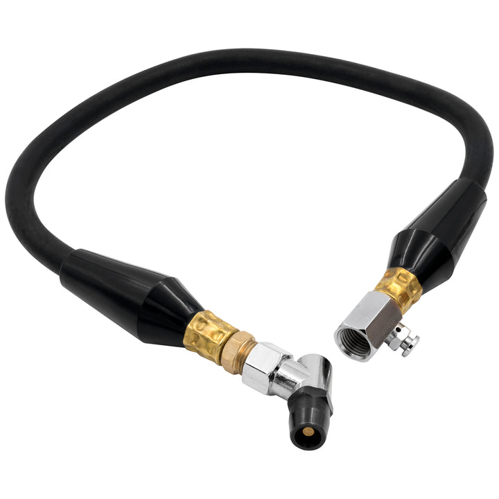 AIR HOSE ASSEMBLY TIRE PRESS REPLACEMENT 24 IN. INCL. STRAIN RELIEFS BLEED VALVE &amp; BULLET FOOT AIR CHUCK