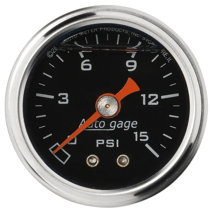 1-1/2 In. PRESSURE 0-15 PSI BLACK