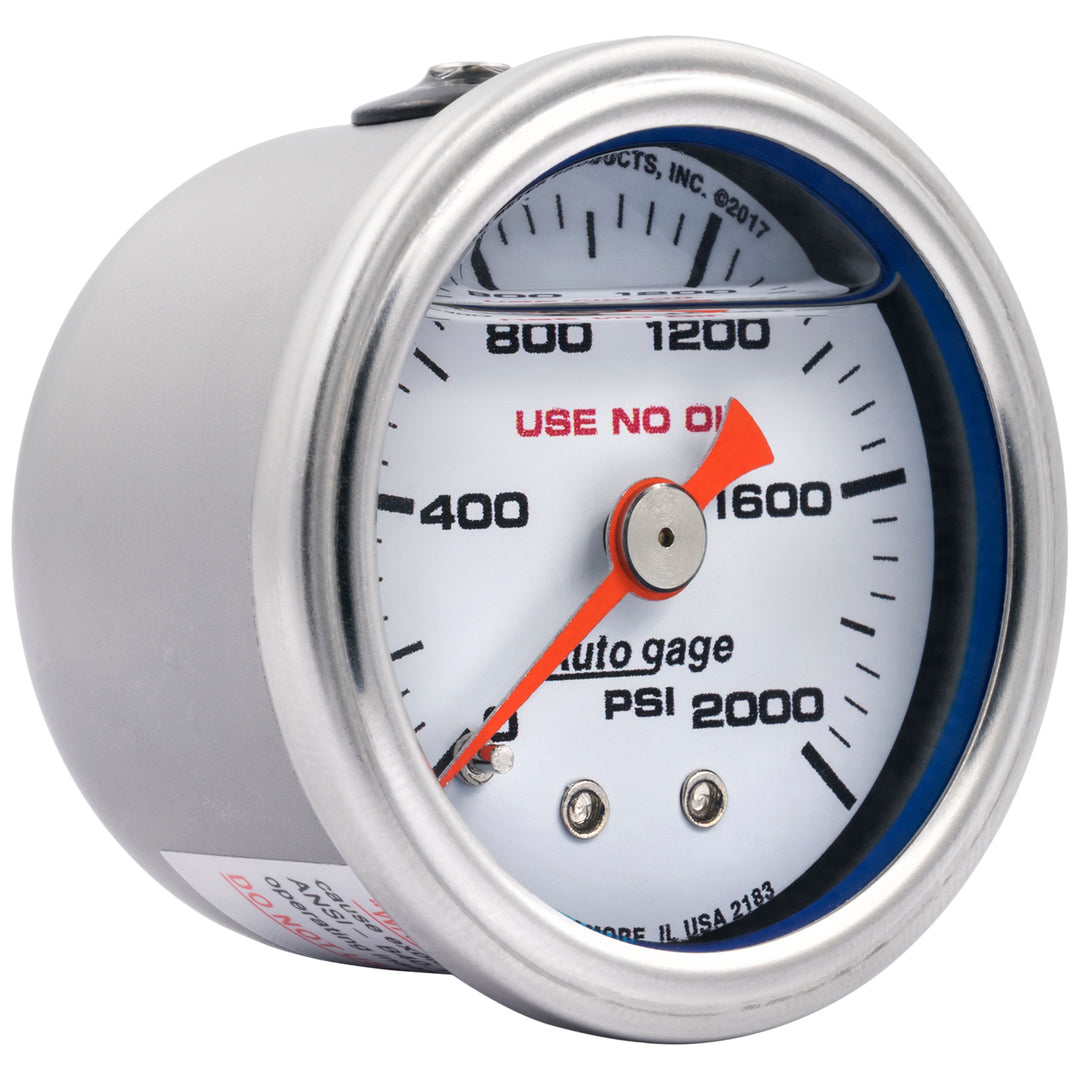 1-1/2 In. PRESSURE 0-2000 PSI WHITE