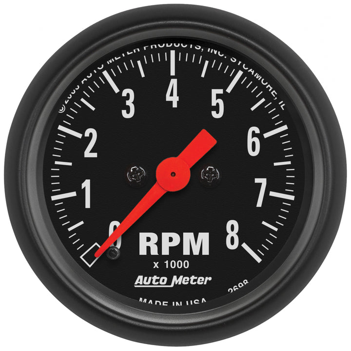 2-1/16 In. IN-DASH TACHOMETER 0-8000 RPM Z-SERIES