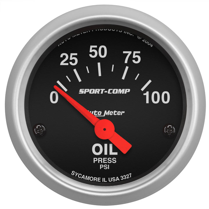 2-1/16 In. OIL PRESSURE 0-100 PSI SPORT-COMP