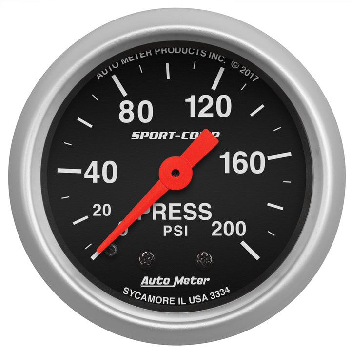 2-1/16 In. PRESSURE 0-200 PSI SPORT-COMP