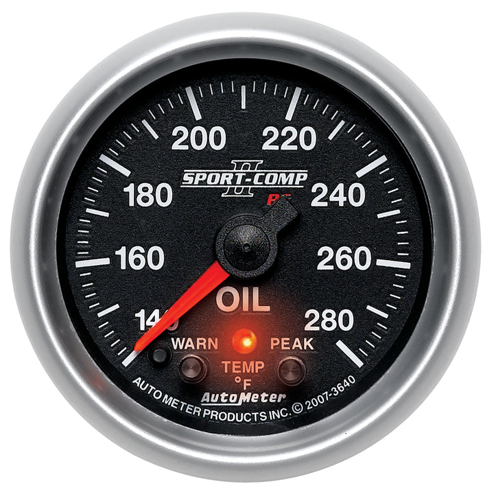 2-1/16 In. OIL TEMPERATURE 140-280 Fahrenheit SPORT-COMP II