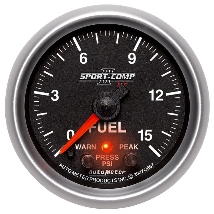 2-1/16 In. FUEL PRESSURE 0-15 PSI SPORT-COMP II
