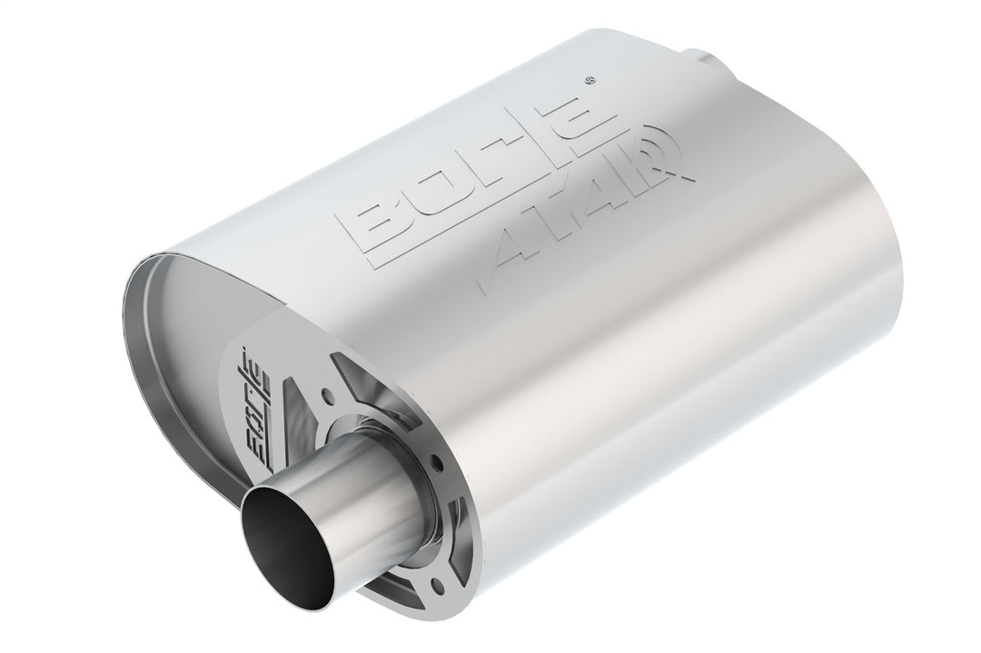 CrateMuffler Muffler Ford Coyote 5.0L V8 Moderate Output 2.5 In. Offset Inlet/ 2.5 In. Offset Outlet ATAK