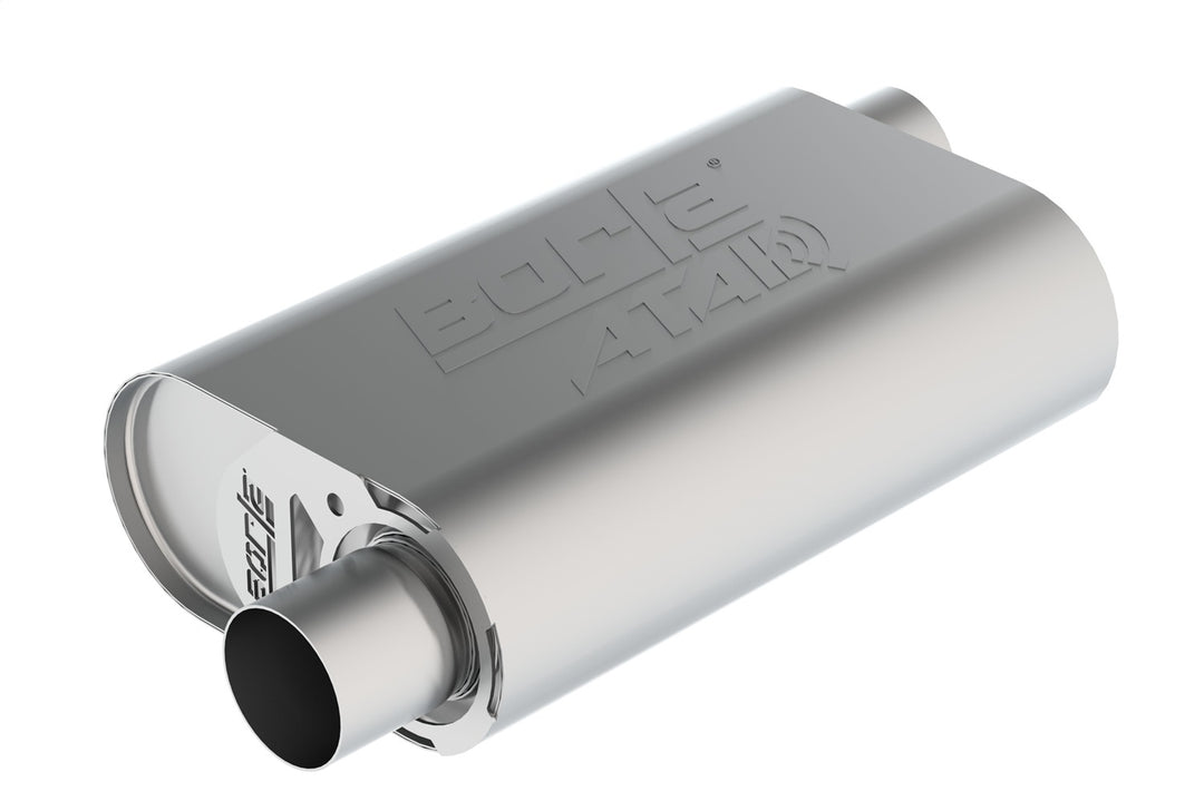 CrateMuffler Muffler Chevrolet LS3 6.2L V8 Stock Output 2.5 In. Offset Inlet/ 2.5 In. Offset Outlet ATAK
