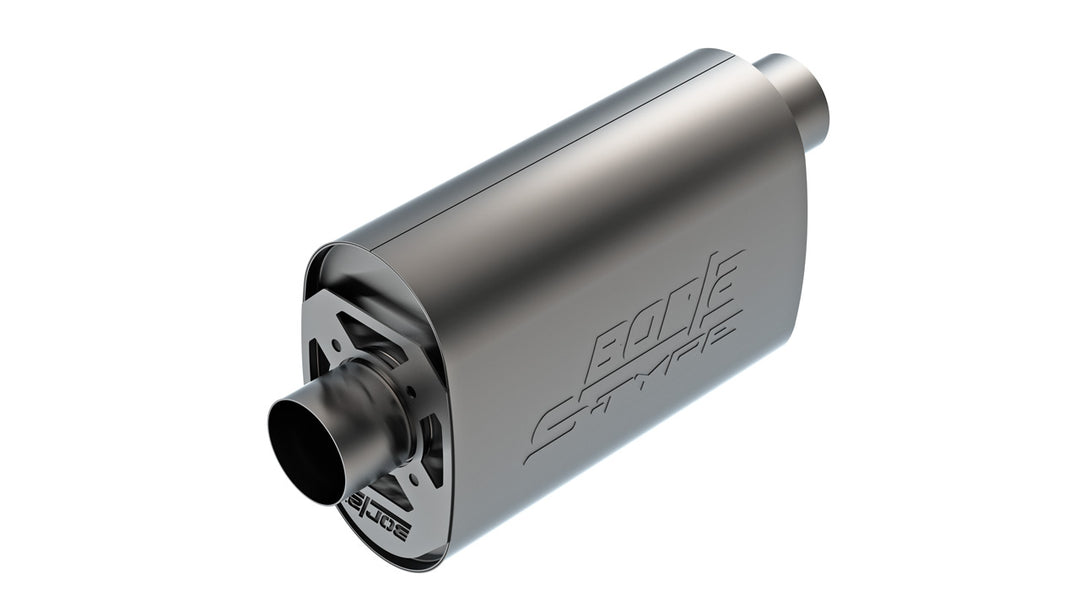 CrateMuffler  Chevrolet LS3 6.2L V8 Stock Output 3 In. Offset/Center 14 In.x6 In.x10.34 In. S-Type Part 