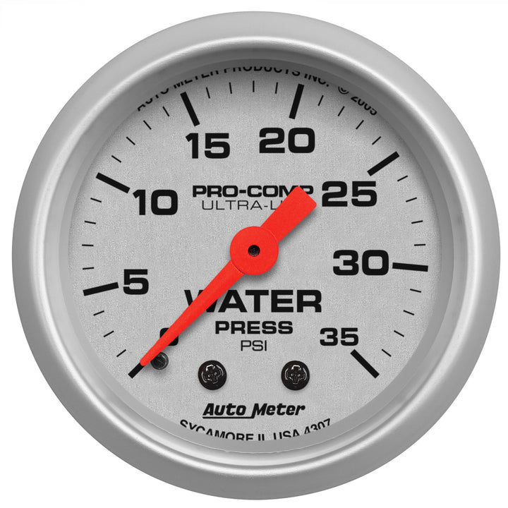 2-1/16 In. WATER PRESSURE 0-35 PSI ULTRA-LITE