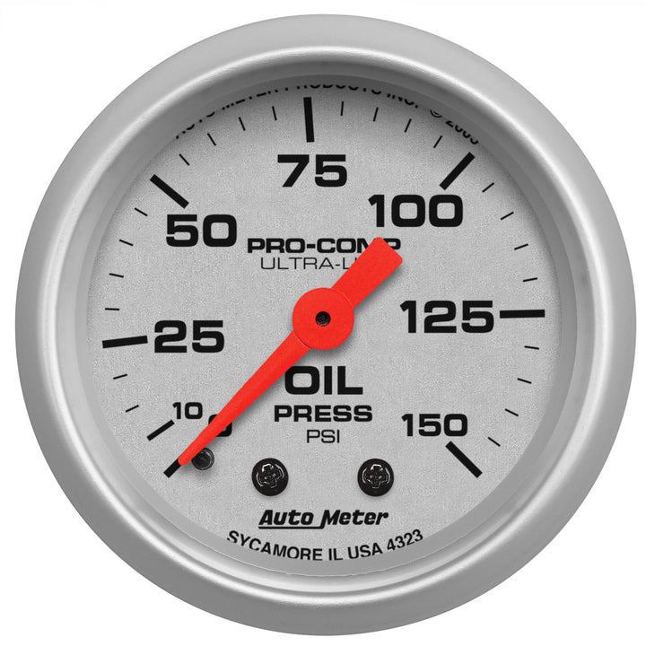 2-1/16 In. OIL PRESSURE 0-150 PSI ULTRA-LITE