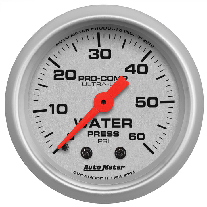 2-1/16 In. WATER PRESSURE 0-60 PSI ULTRA-LITE