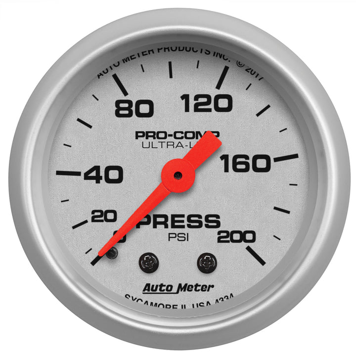 2-1/16 In. PRESSURE 0-200 PSI ULTRA-LITE