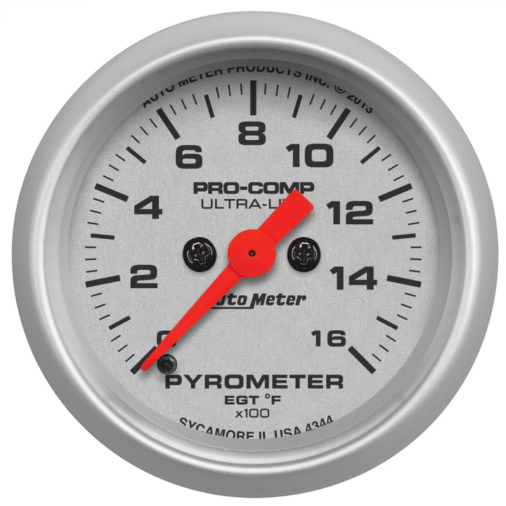 2-1/16 In. PYROMETER 0-1600 Fahrenheit ULTRA-LITE