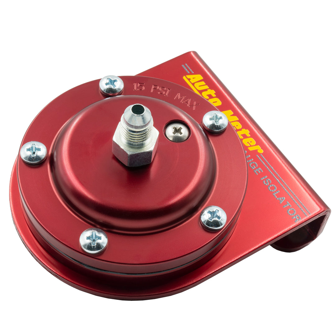 FUEL PRESS ISOLATOR KIT FOR 15 PSI GAUGES RED ANODIZED ALUMINUM -4AN FITTINGS