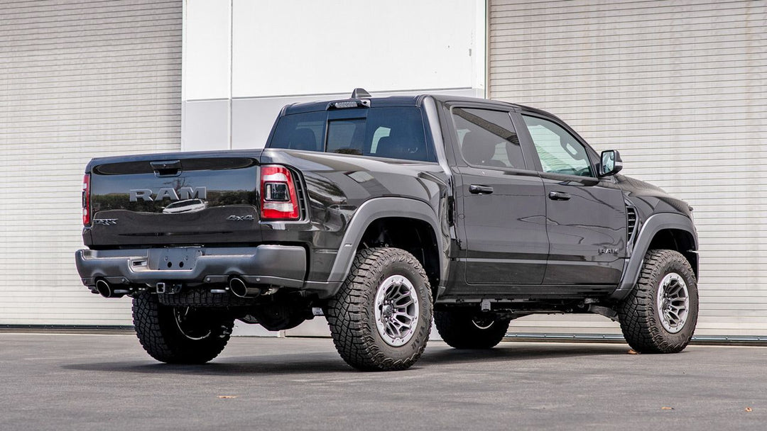 Borla 2021-2024 Ram 1500 TRX Tip Kit Single Round Rolled Edge Angle-Cut Black Chrome Part 