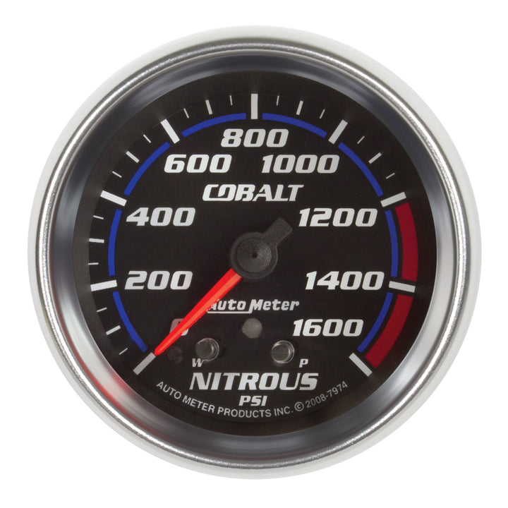 2-5/8 In. NITROUS PRESSURE 0-1600 PSI COBALT