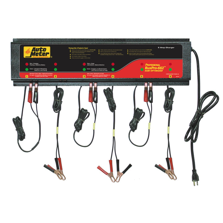 BUSPRO-662; AGM Optimized Smart Battery Charger - 6 Channel 230v 5 Amp