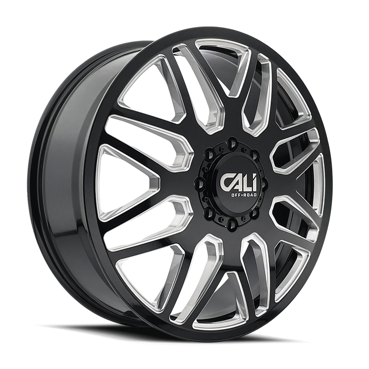 CALI OFFROAD INVADER DUALLY (9115D) GLOSS BLACK MILLED - 9115D-24881BMF115
