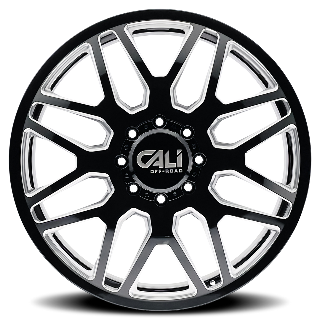 CALI OFFROAD INVADER DUALLY (9115D) GLOSS BLACK MILLED - 9115D-22881BMF115