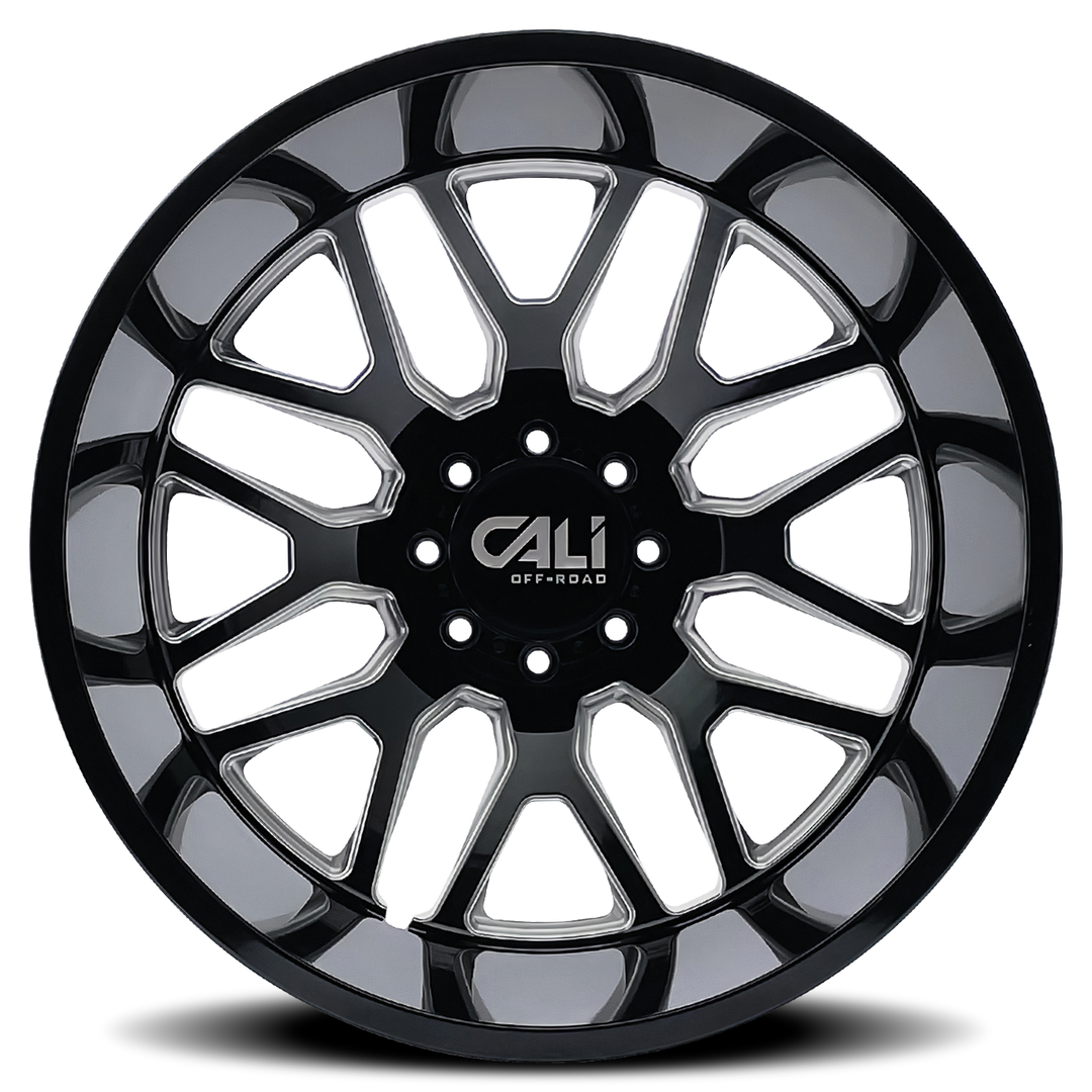CALI OFFROAD INVADER DUALLY (9115D) GLOSS BLACK MILLED - 9115D-22877BMR232