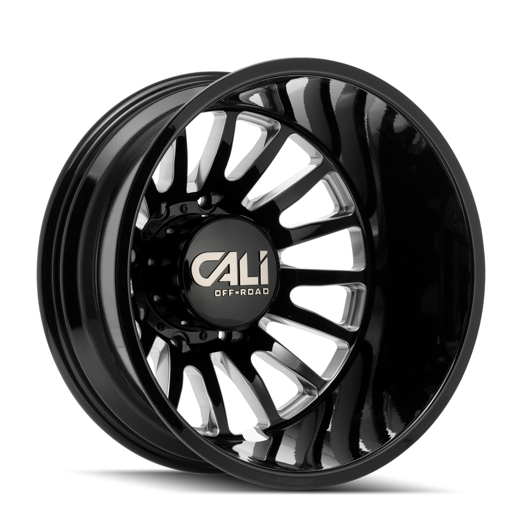CALI OFFROAD SUMMIT DUALLY REAR (9110) GLOSS BLACK MILLED - 9110D-22877BMR192