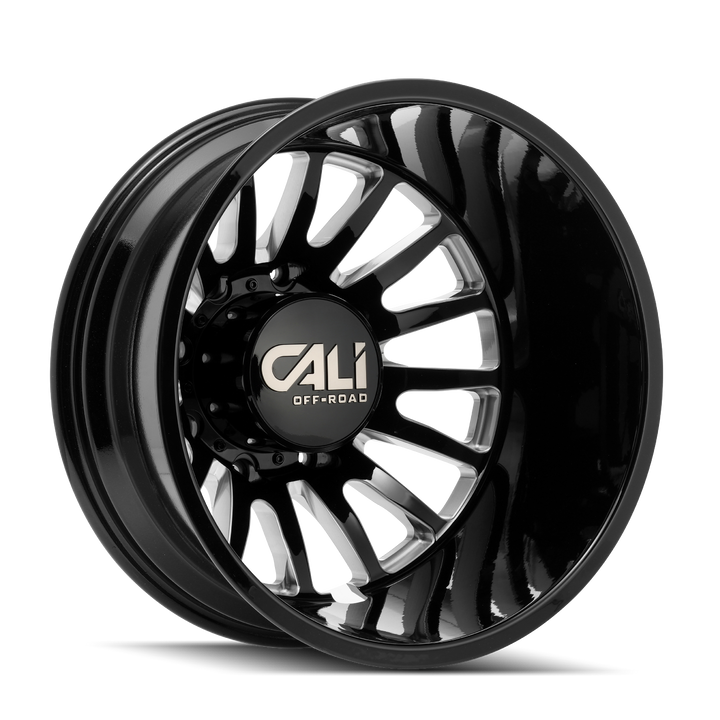 CALI OFFROAD SUMMIT DUALLY REAR (9110) GLOSS BLACK MILLED - 9110D-22881BMR192