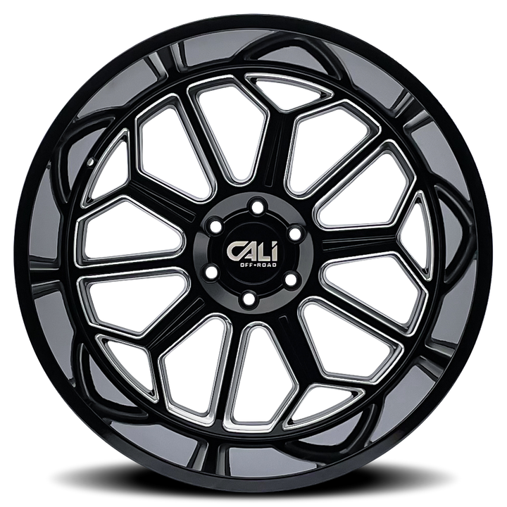 CALI OFFROAD AUBURN (9117) GLOSS BLACK MILLED - 9117-24483BM