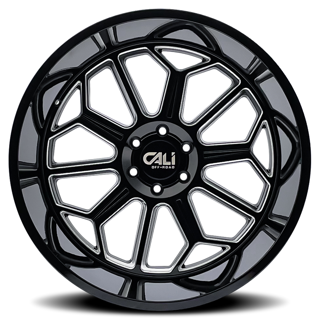 CALI OFFROAD AUBURN (9117) GLOSS BLACK MILLED - 9117-24481BM
