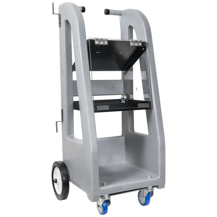 ES-11; Deluxe Equipment Stand With Front Casters And Bottom Compartment