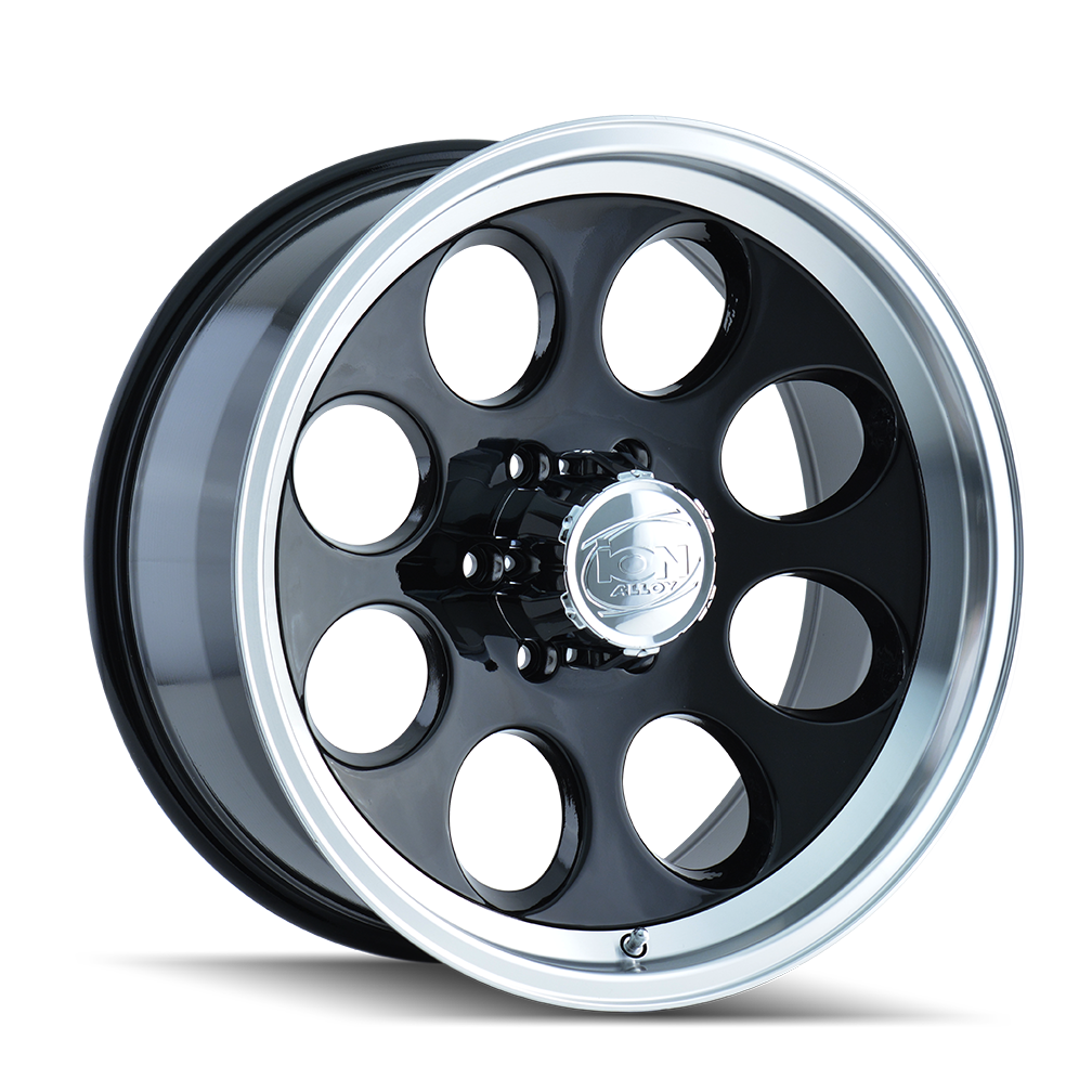 ION 171 GLOSS BLACK MACHINED 16X8 5-135 -5MM 87MM 171-6835B