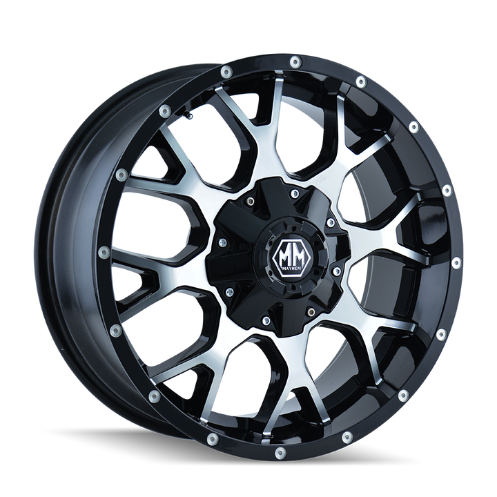 MAYHEM WARRIOR 8015 BLACK MILLED SPOKES 20X9 8-165.1 18MM 124.1MM