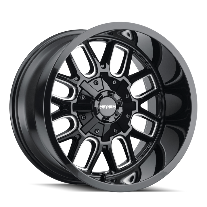 MAYHEM COGENT 8107 GLOSS BLACK MILLED 20X10 8-170 -19MM 125.2MM