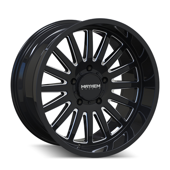 MAYHEM UTOPIA 8114 GLOSS BLACK MILLED 22X12 8-170 -44MM 125.2MM