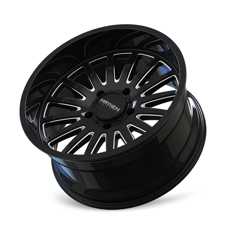 MAYHEM UTOPIA 8114 GLOSS BLACK MILLED 20X10 8-165.1 -19MM 125.2MM