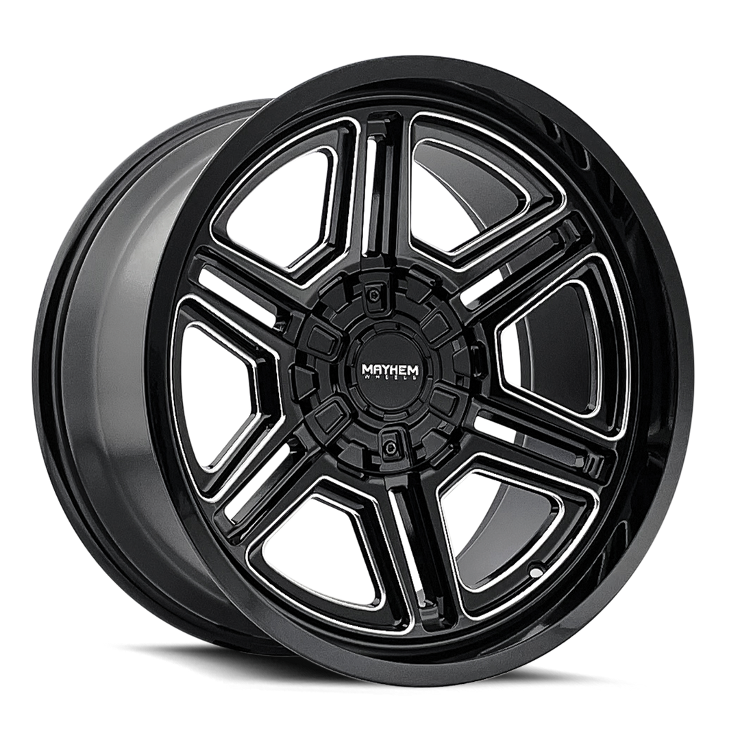 MAYHEM HERMOSA 8117 BLACK MILLED 20X10 8-165.1 -25MM 130.8MM