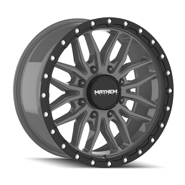 MAYHEM VECTOR 8310 MATTE GUNMETAL BLACK LIP 17X9 8-165.1 18MM 125.2MM 8310-7981MGT