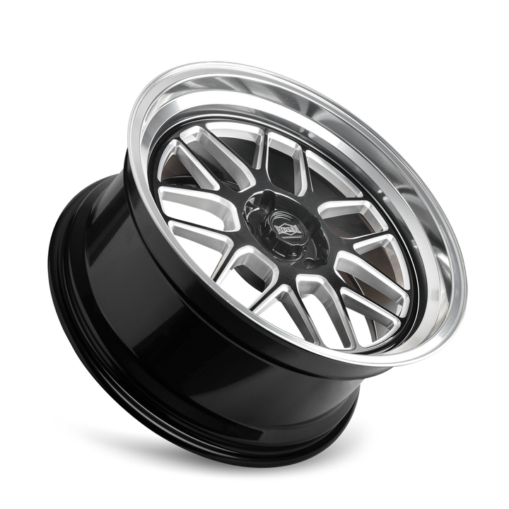 RIDLER 611 611 GLOSS BLACK MILLED WITH DIAMOND CUT LIP 20X8.5 5-127 0MM 83.82MM 611-2873GBMD