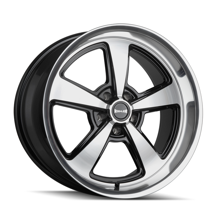 RIDLER 652 652 GLOSS BLACK WITH DIAMOND CUT FACE &amp; LIP 20X10 5-127 0MM 83.82MM 652-2173GBD