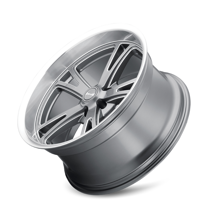 RIDLER 606 GLOSS GREY MACHINED 20X8.5 5-127 0MM 83.82MM 606-2873G