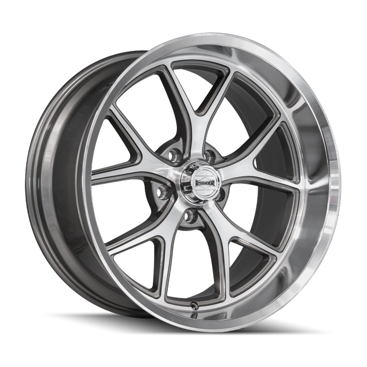 RIDLER 661 661 GLOSS GREY WITH DIAMOND CUT FACE AND LIP 18X9.5 5-120.65 0MM 83.82MM 661-8961GGD
