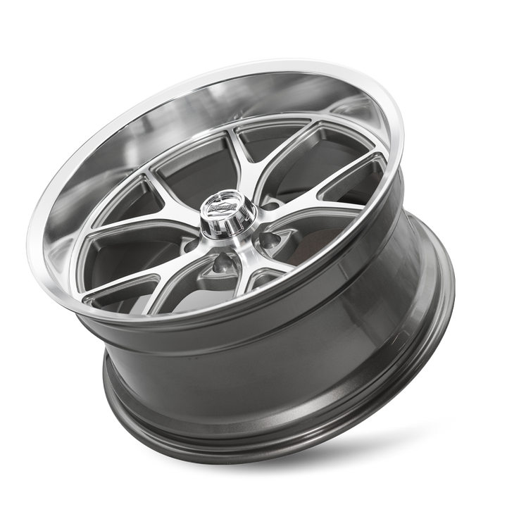RIDLER 661 661 GLOSS GREY WITH DIAMOND CUT FACE AND LIP 20X10 5-120.65 0MM 83.82MM 661-2161GGD