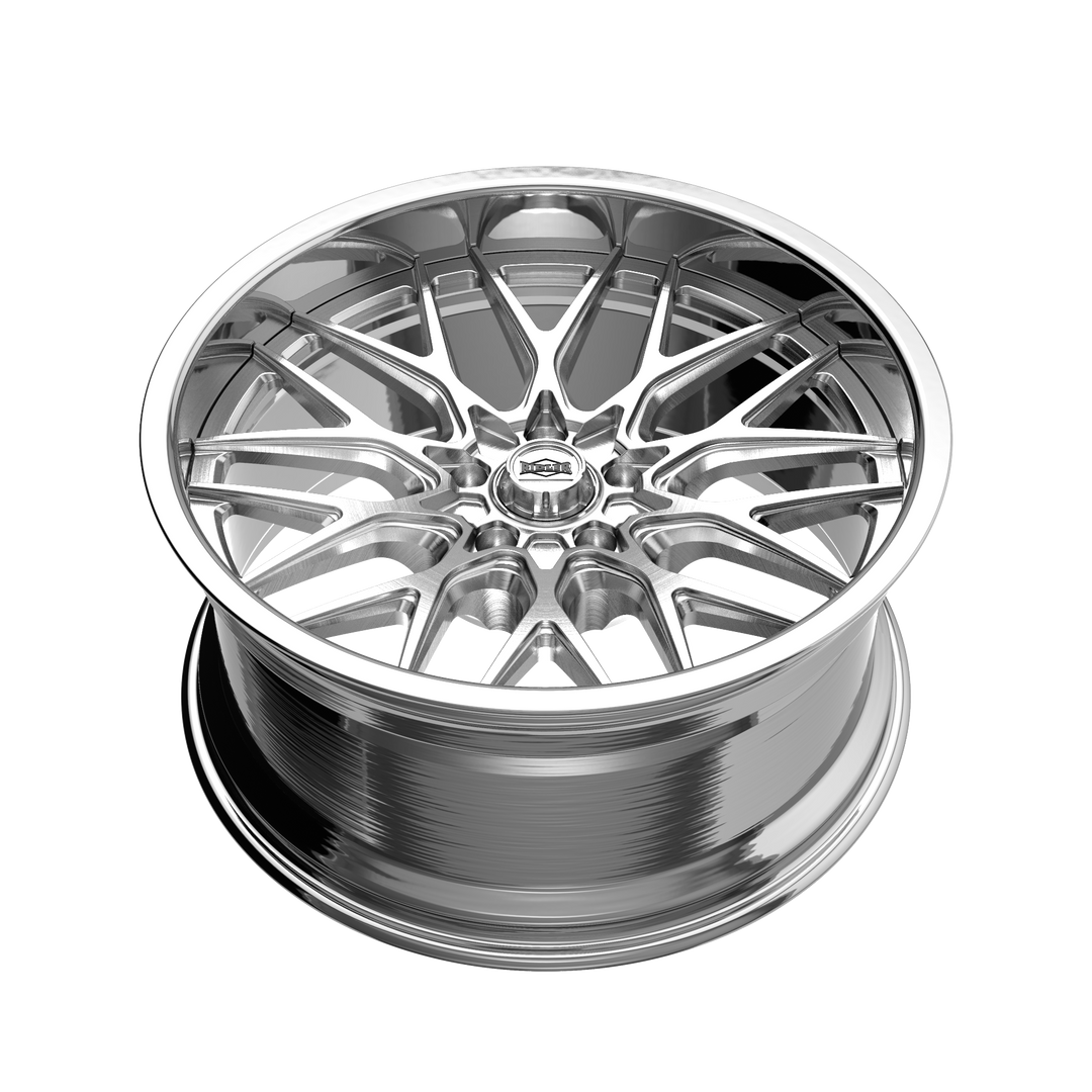 RIDLER 681 BRUSHED WITH POLISHED LIP 22X10.5 5-127 10MM 83.82MM 681-22173P