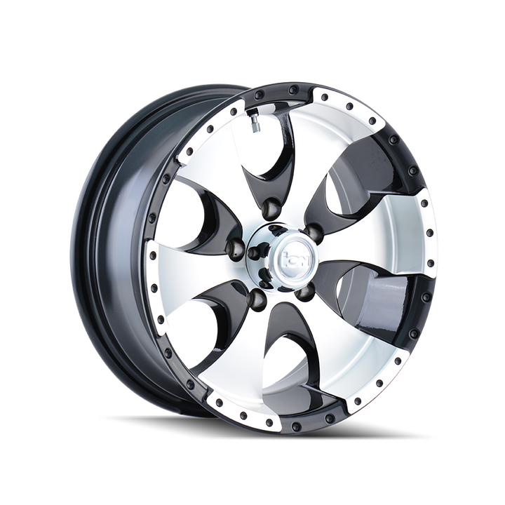 ION TRAILERWHEELS 136 GLOSS BLACK MACHINED 15X6 6-139.7 0MM 108MM 136-5683BX