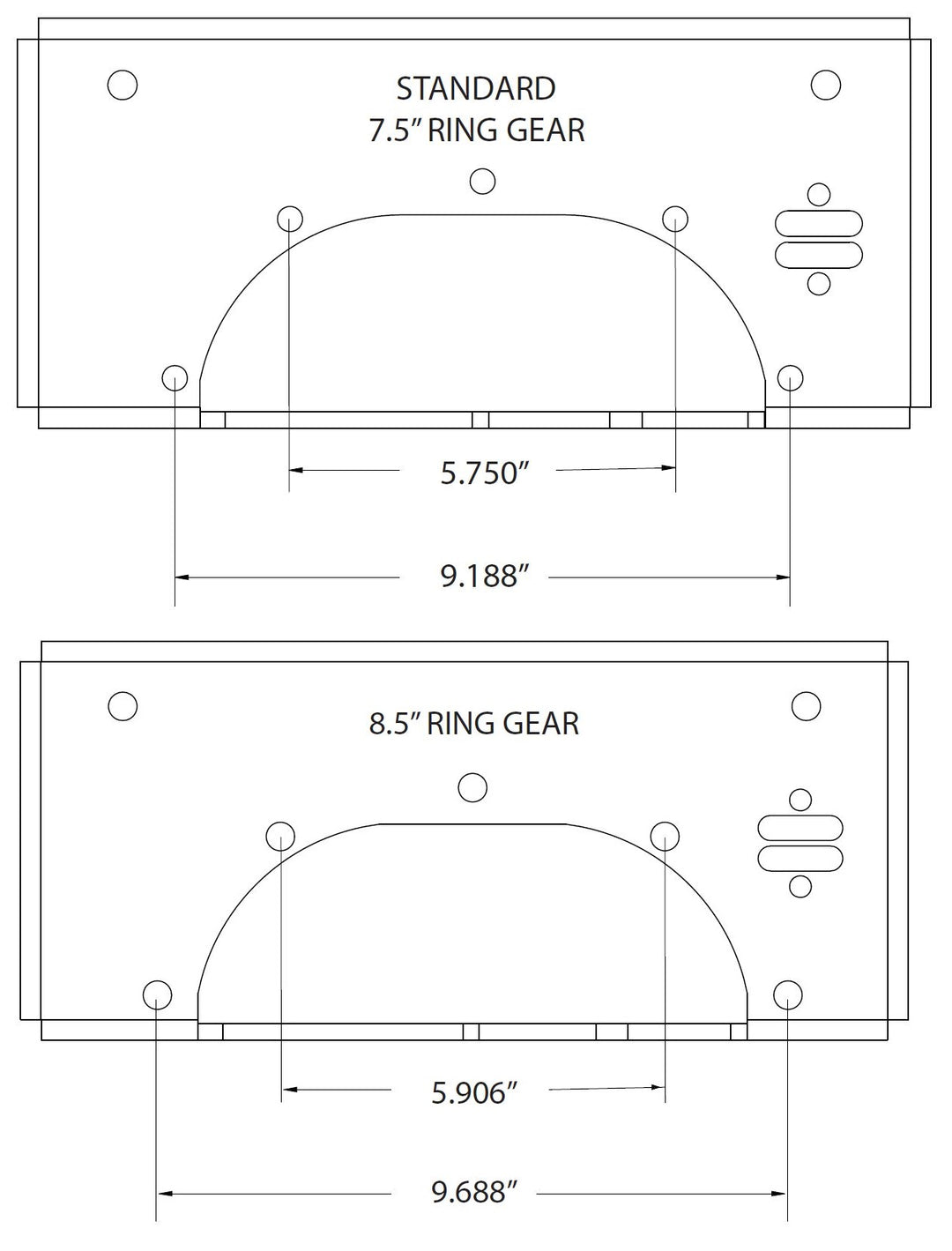 Bolt-On Wishbone For 1982-2003 S10 2WD With 8.5" Differential.