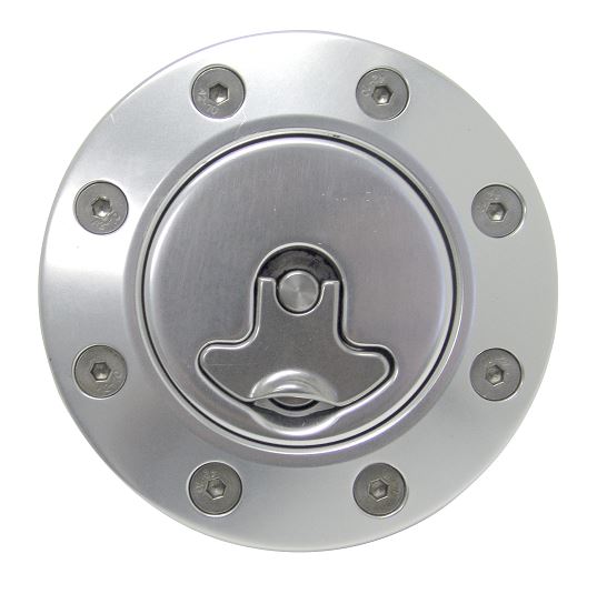 Billet Aluminum Gas Cap For 1967-1968 Camaro  Locking  Anodized Silver.